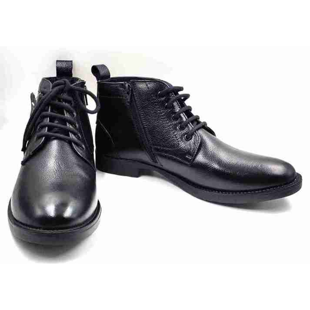 Biker-02: Balujas Men's Black Leather Boots