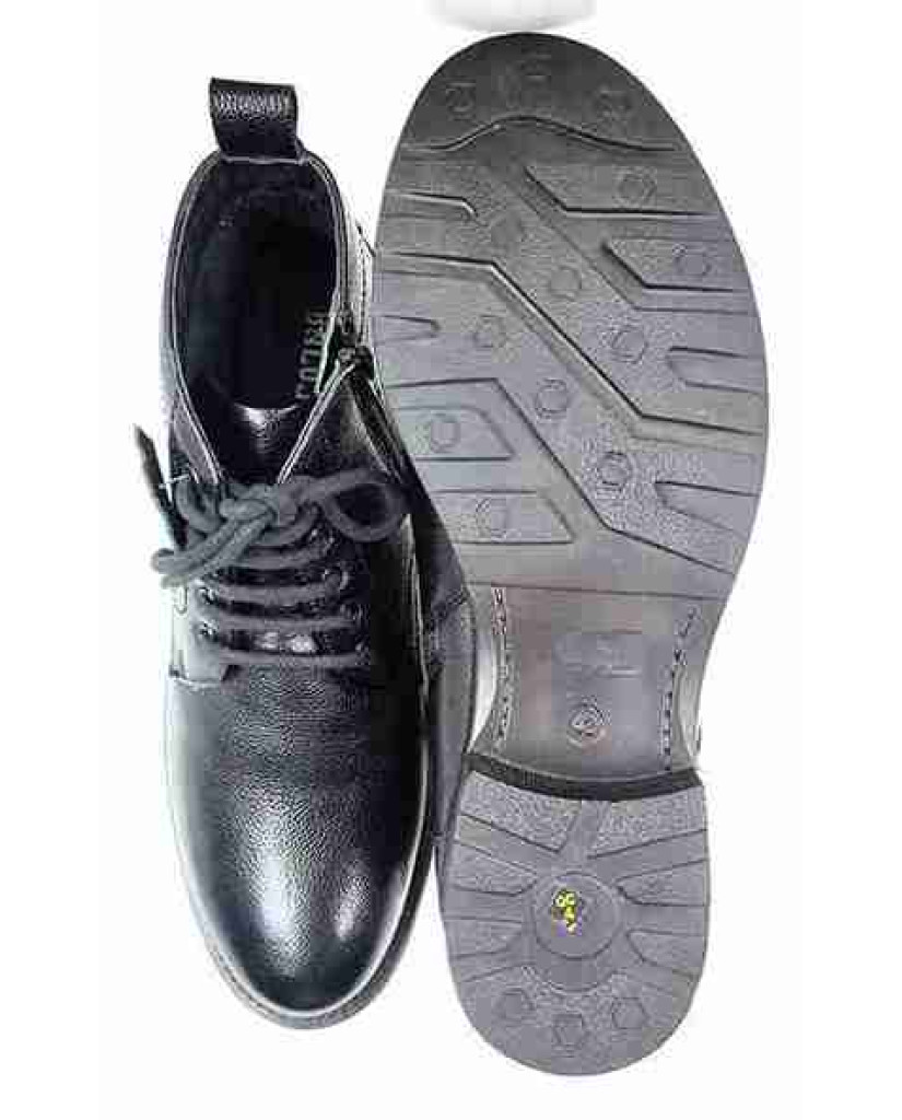 Biker-02: Balujas Men's Black Leather Boots