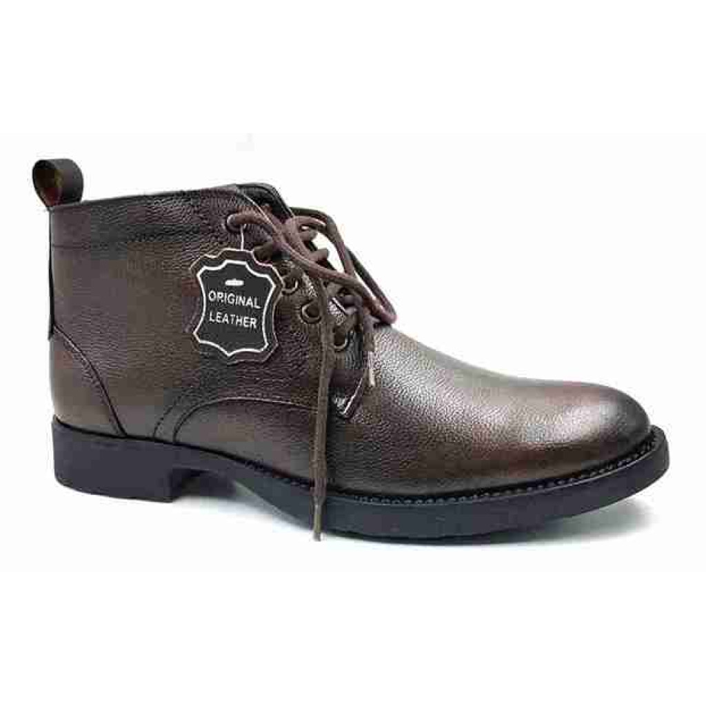 Biker-02: Balujas Men's Brown Leather Boots