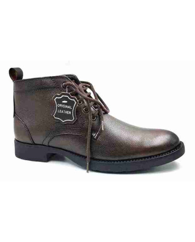 Biker-02: Balujas Men's Brown Leather Boots