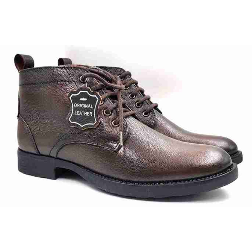 Biker-02: Balujas Men's Brown Leather Boots