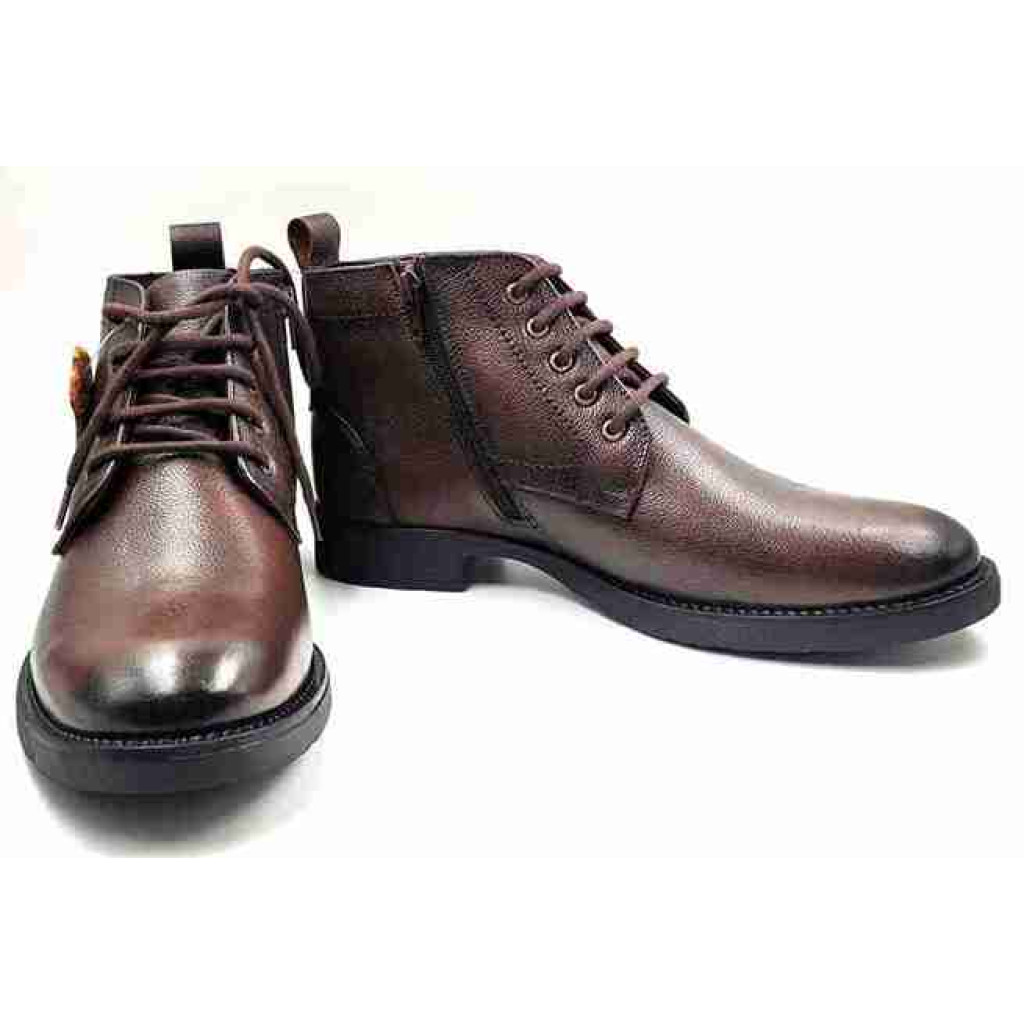 Biker-02: Balujas Men's Brown Leather Boots