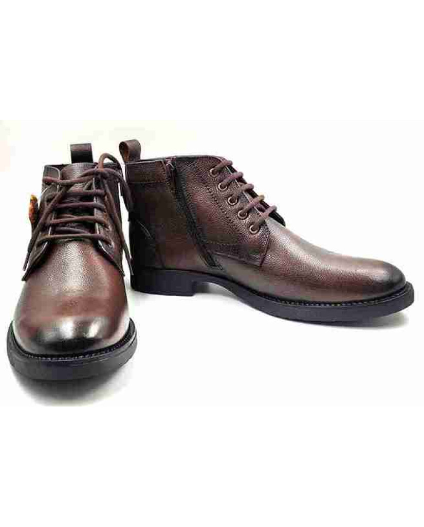 Biker-02: Balujas Men's Brown Leather Boots