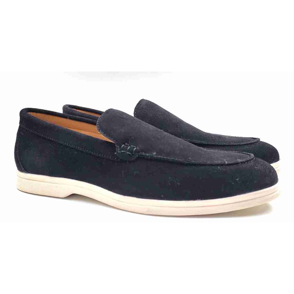 SA-07: Balujas Black Casual Loafers