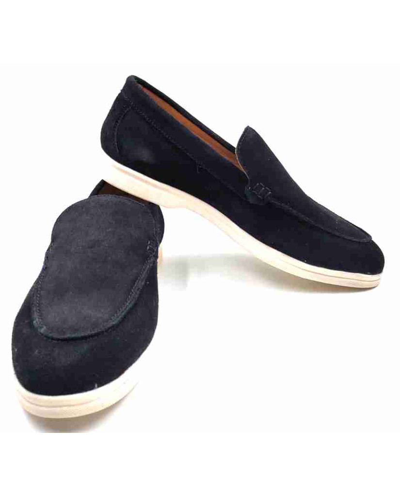SA-07: Balujas Black Casual Loafers
