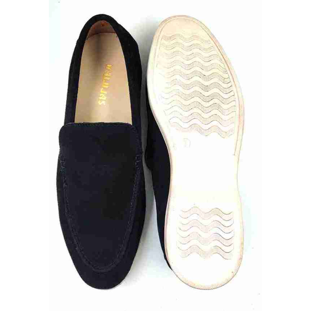 SA-07: Balujas Black Casual Loafers