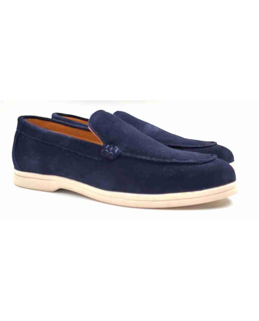 SA-07: Balujas Navy Blue Casual Loafers