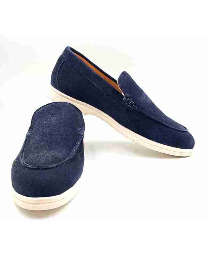 SA-07: Balujas Navy Blue Casual Loafers