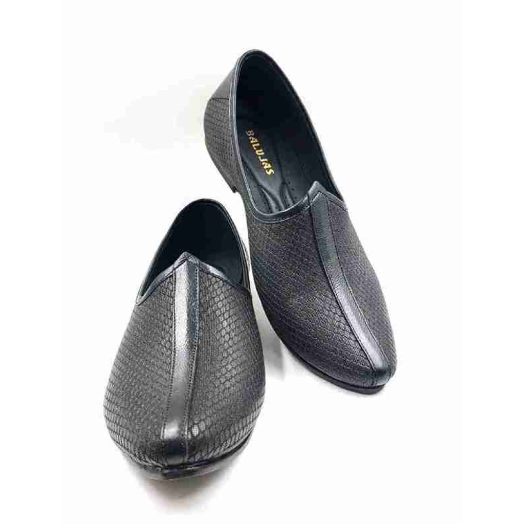 25002: Balujas Black Men's Mojari