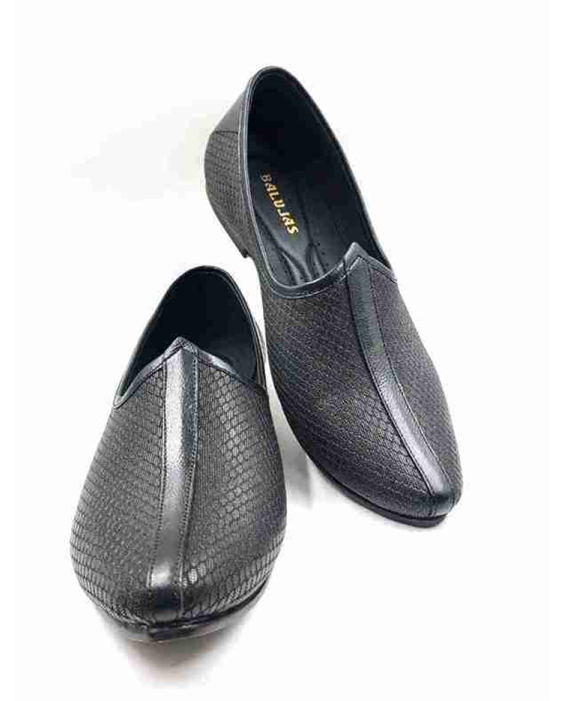25002: Balujas Black Men's Mojari