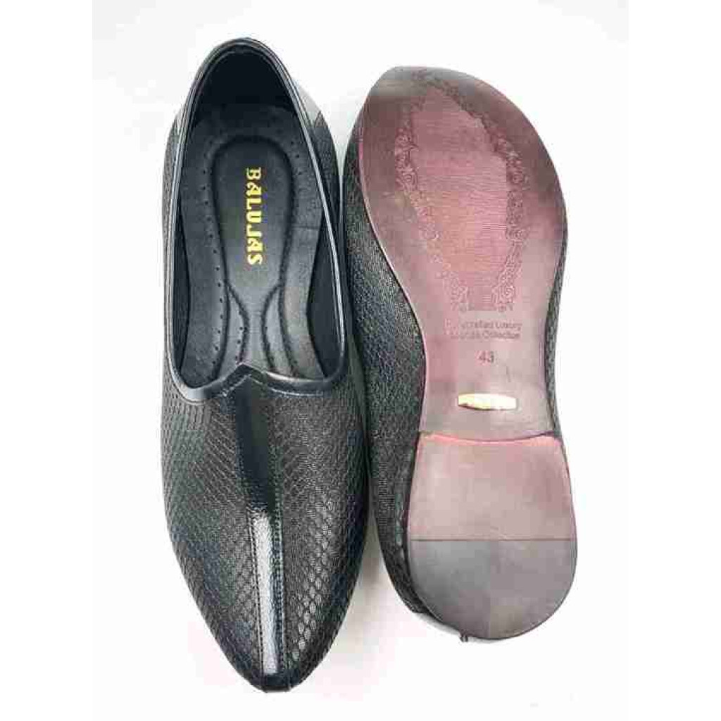 25002: Balujas Black Men's Mojari