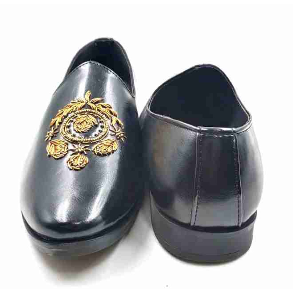 55561: Balujas Men's Black Jutti