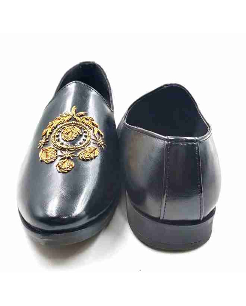 55561: Balujas Men's Black Jutti