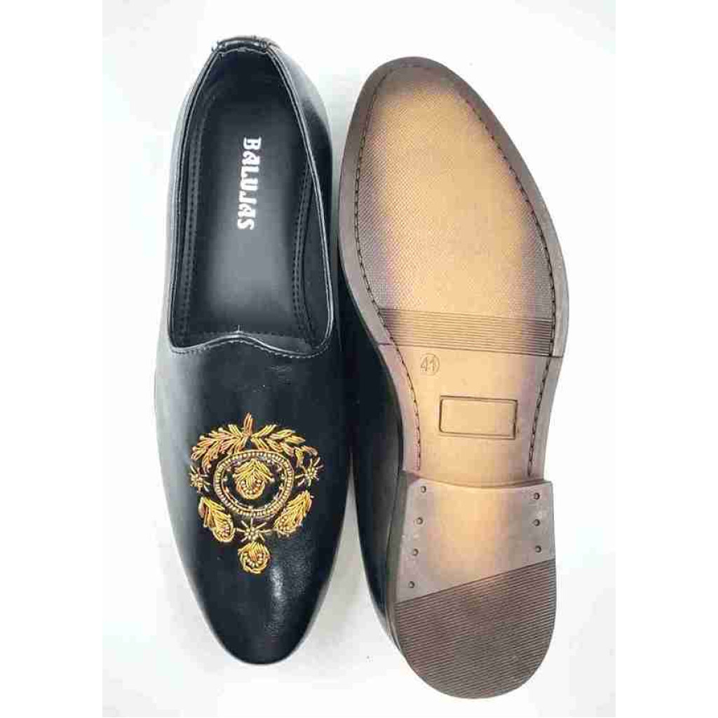 55561: Balujas Men's Black Jutti