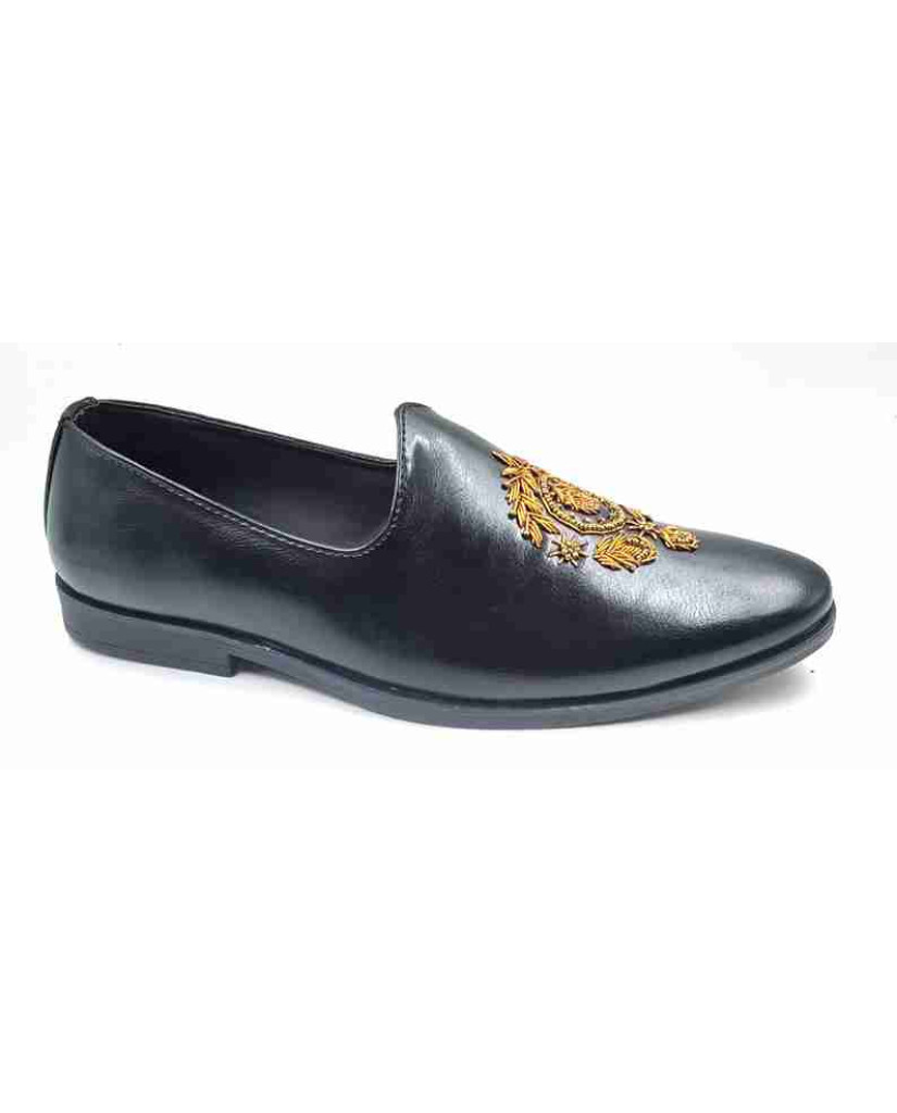 55561: Balujas Men's Black Jutti