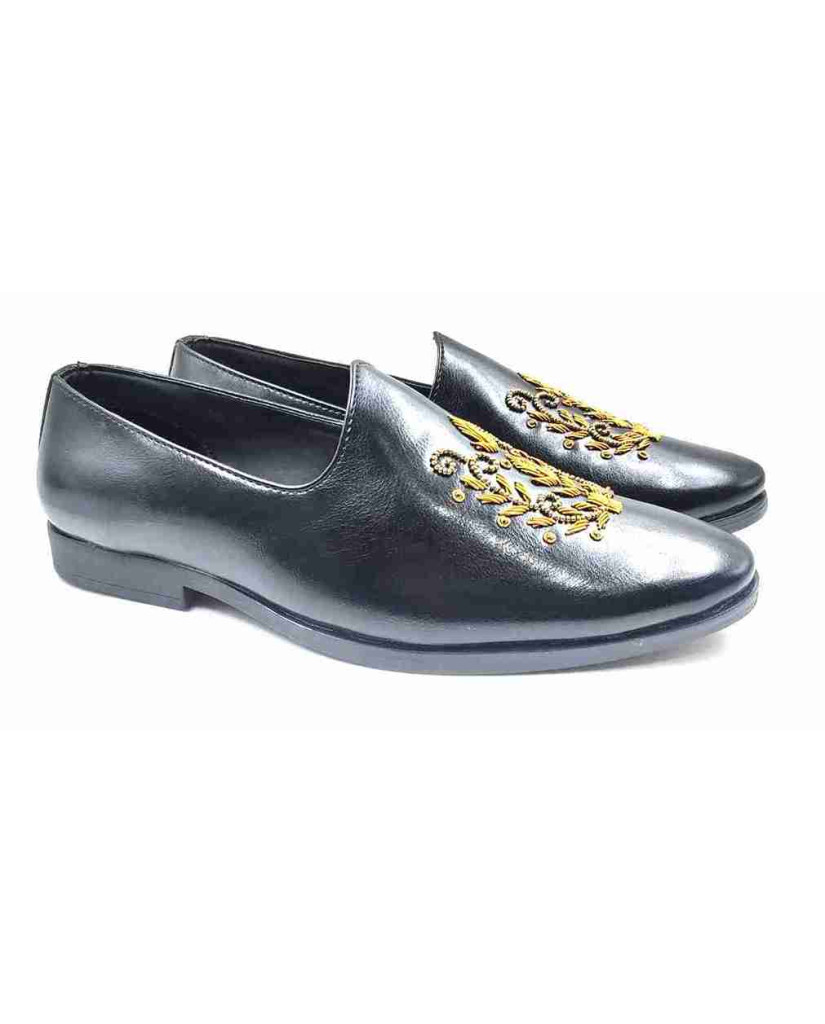 55562: Balujas Men's Black Jutti