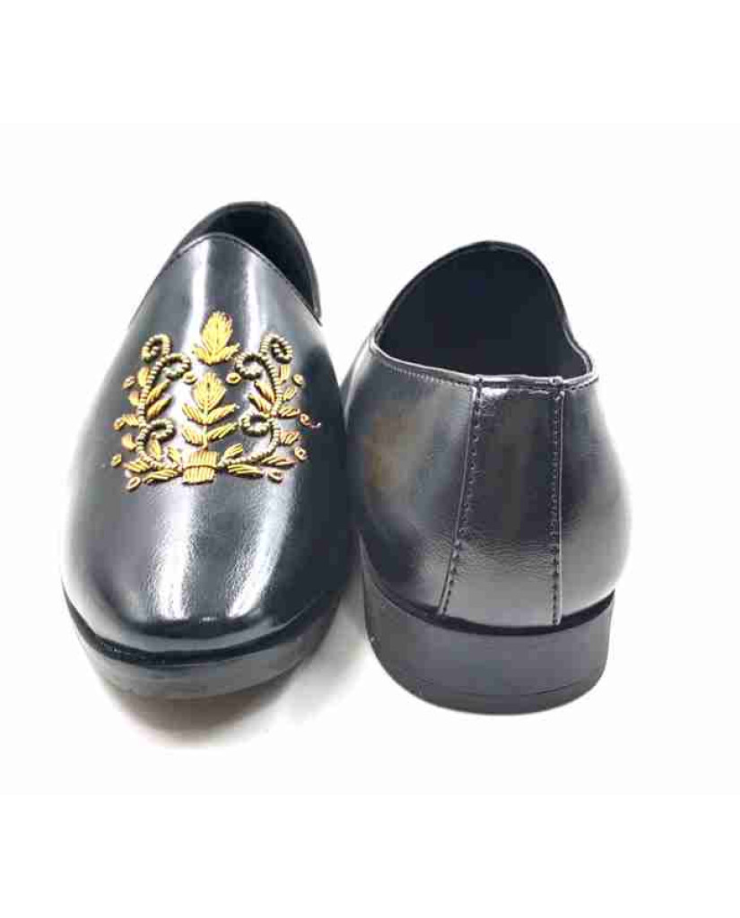 55562: Balujas Men's Black Jutti