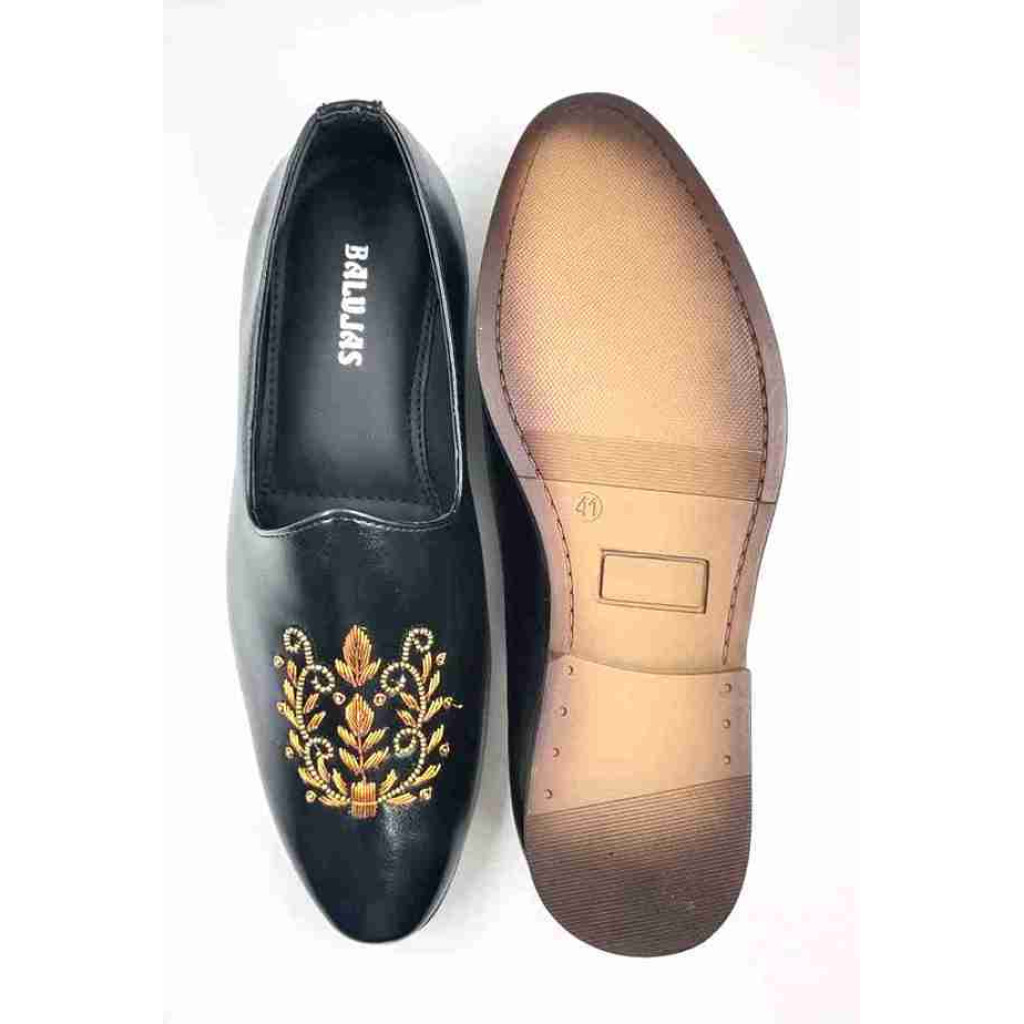 55562: Balujas Men's Black Jutti