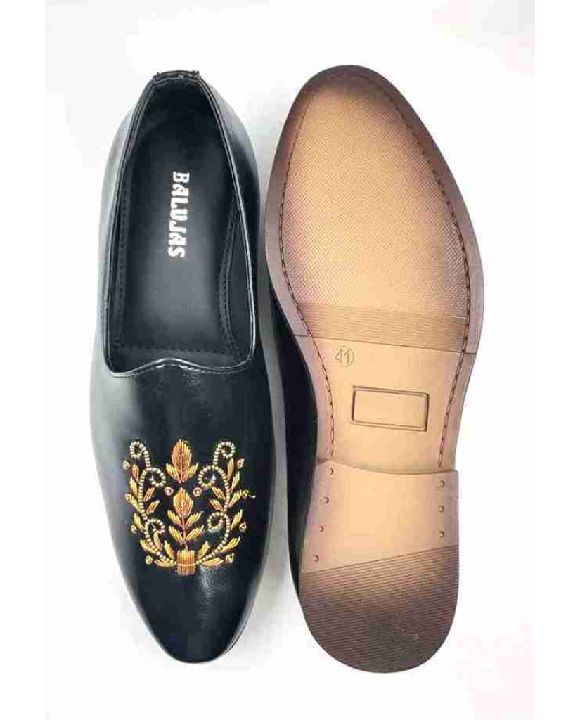 55562: Balujas Men's Black Jutti