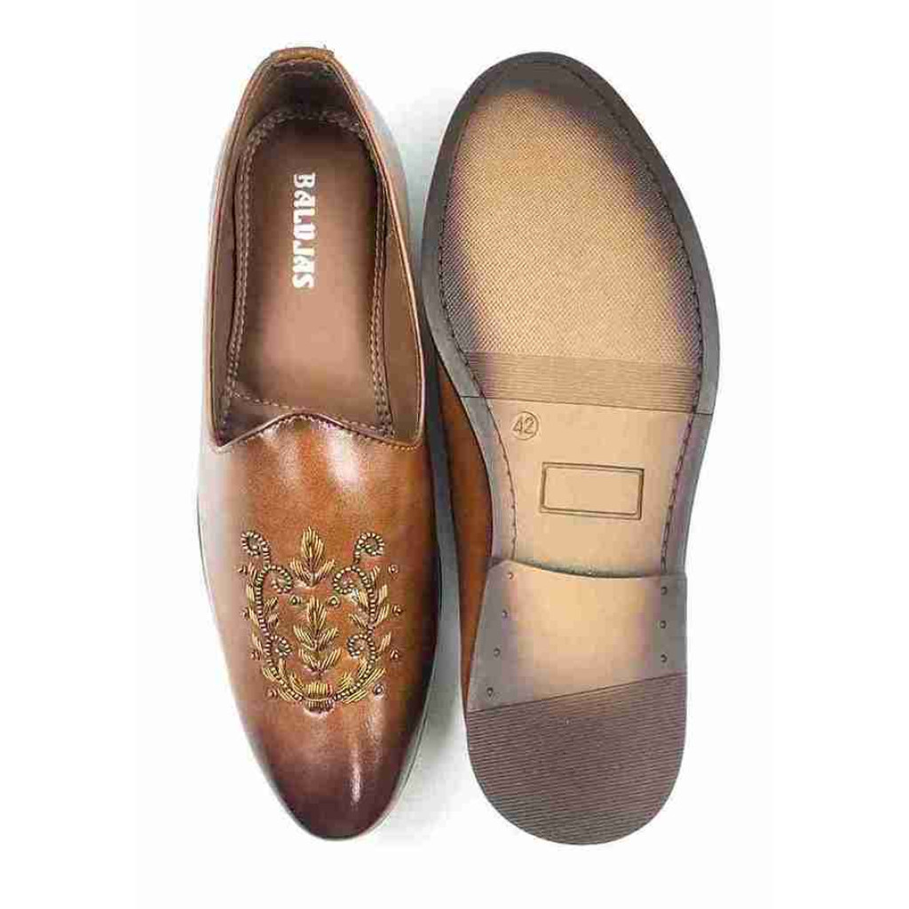55562: Balujas Men's Tan Jutti