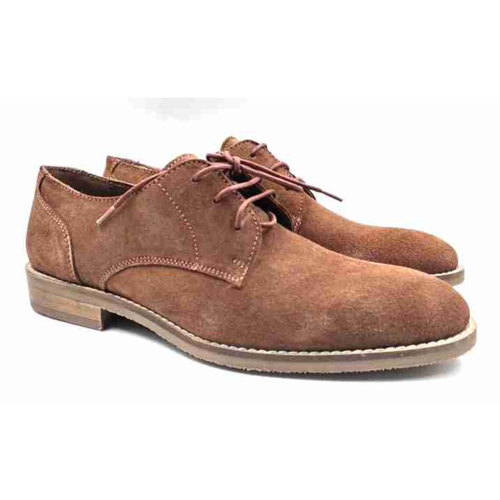 FLEX 03-SWD: Balujas D-Tan Oxford Suede Shoes