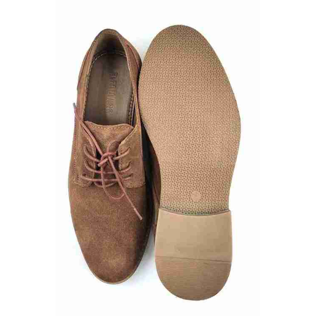 FLEX 03-SWD: Balujas D-Tan Oxford Suede Shoes