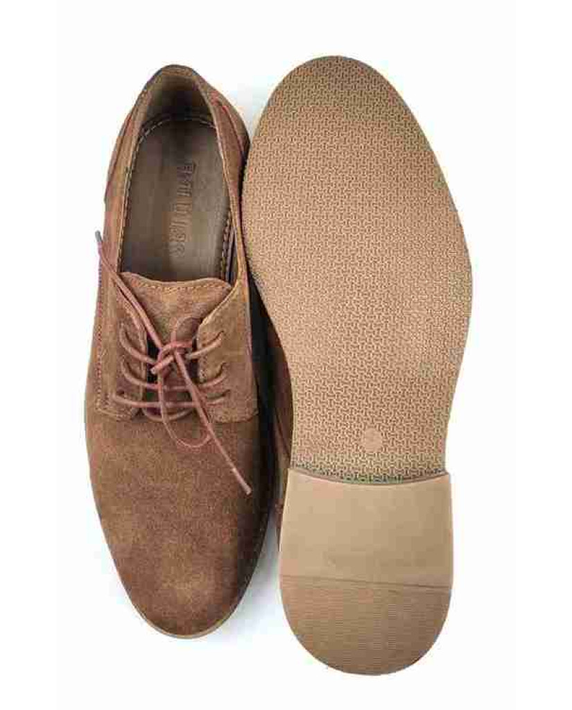 FLEX 03-SWD: Balujas D-Tan Oxford Suede Shoes