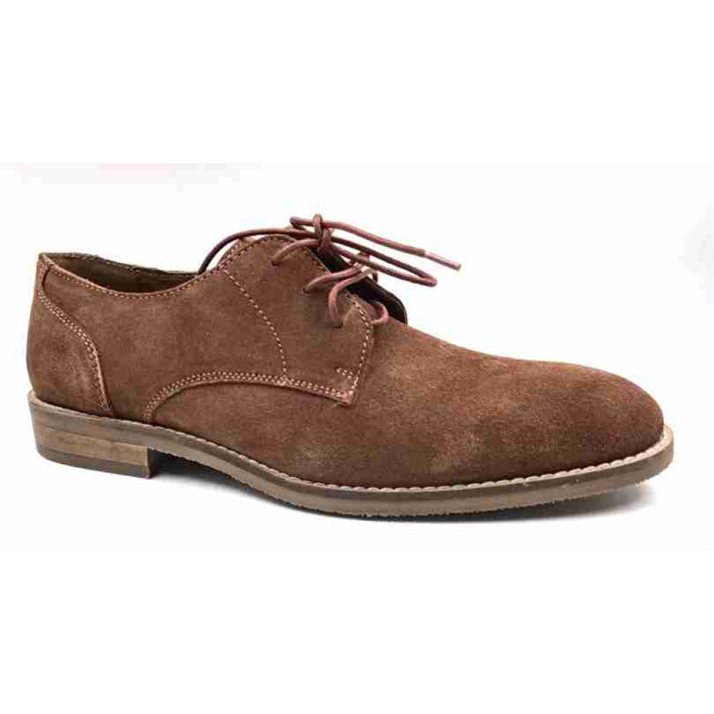 FLEX 03-SWD: Balujas D-Tan Oxford Suede Shoes