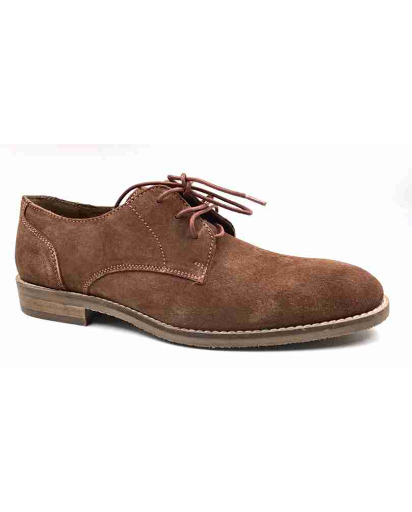 FLEX 03-SWD: Balujas D-Tan Oxford Suede Shoes