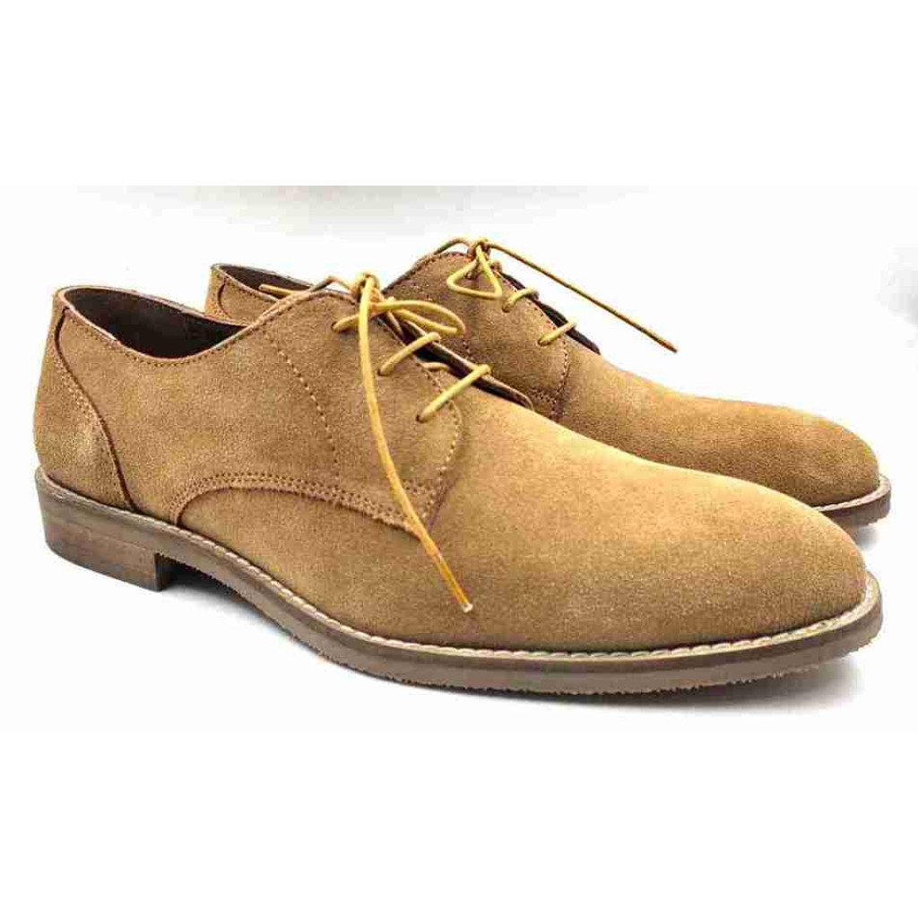 FLEX 03-SWD: Balujas L-Tan Oxford Suede Shoes