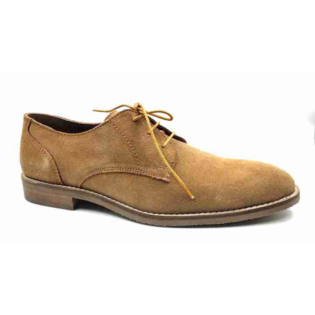 FLEX 03-SWD: Balujas L-Tan Oxford Suede Shoes