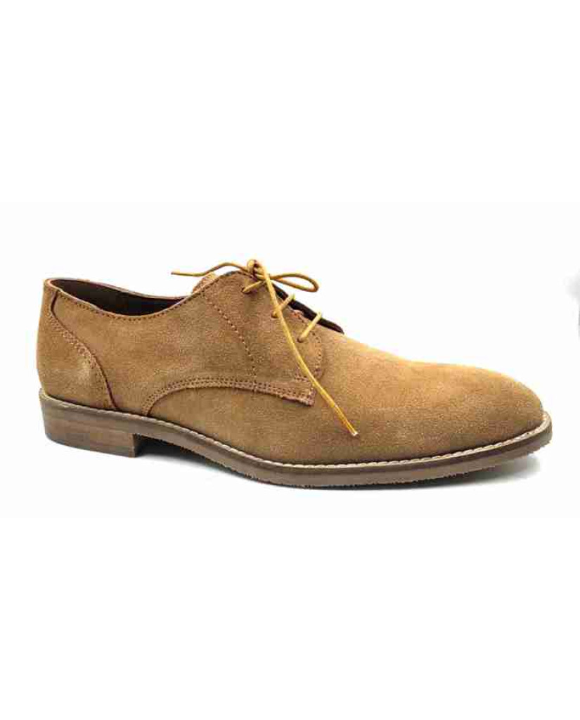 FLEX 03-SWD: Balujas L-Tan Oxford Suede Shoes