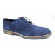 FLEX 03-SWD: Balujas Navy Blue Oxford Suede Shoes
