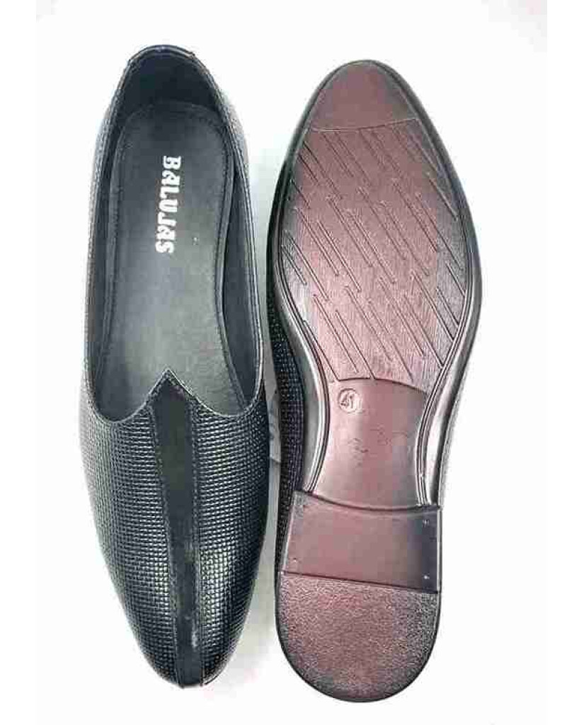 SP7666: Balujas Black Men's Mojari