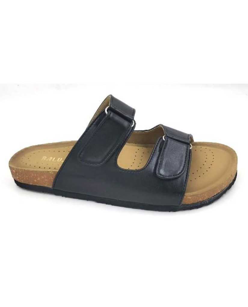 Bal-251 : Balujas Black Flat Ladies Slippers