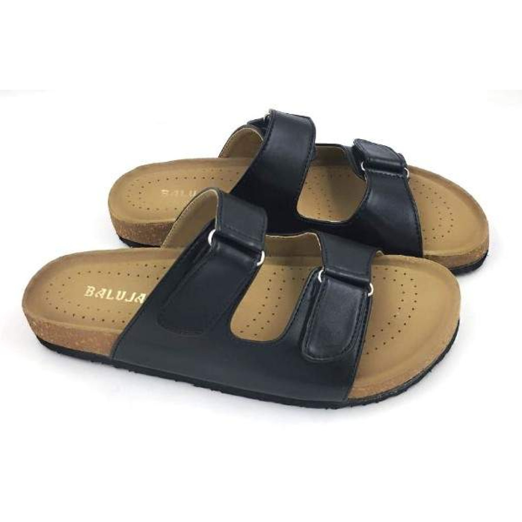Bal-251 : Balujas Black Flat Ladies Slippers