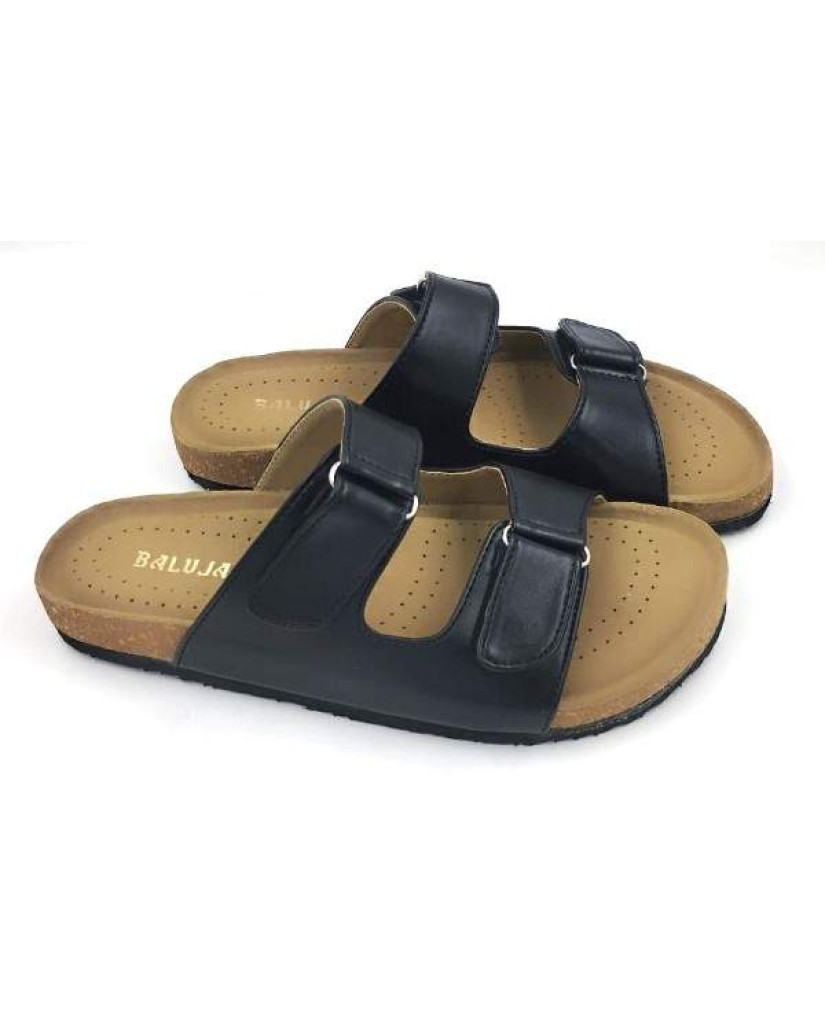 Bal-251 : Balujas Black Flat Ladies Slippers