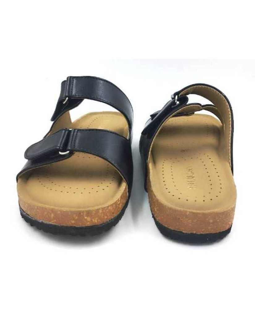 Bal-251 : Balujas Black Flat Ladies Slippers
