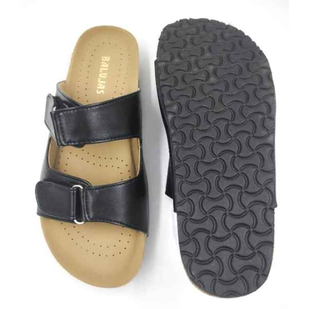 Bal-251 : Balujas Black Flat Ladies Slippers