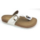 Bal-253 : Balujas White Flat Ladies Chappal