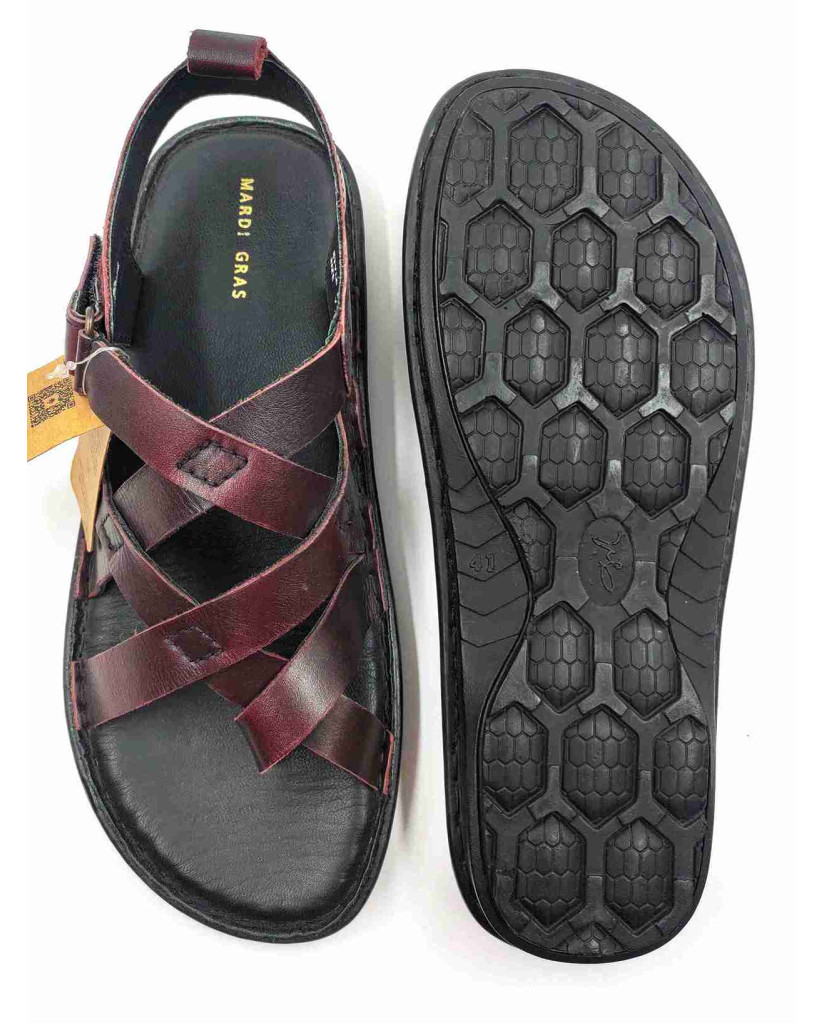 5616: Mardi Gras Drift Criss Cross Strap Sandals