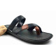 5639: Mardi Geas Men Black Nova Toe Open Leather Chappals