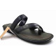 5639: Mardi Geas Men Olive Nova Toe Open Leather Chappals