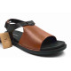 5732: Mardi Gras Brown Arog Slingback Sandal