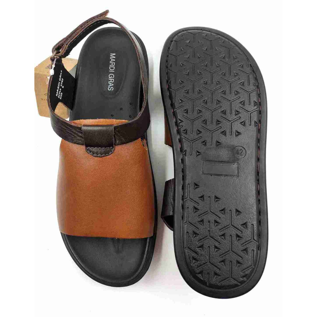 5732: Mardi Gras Brown Arog Slingback Sandal