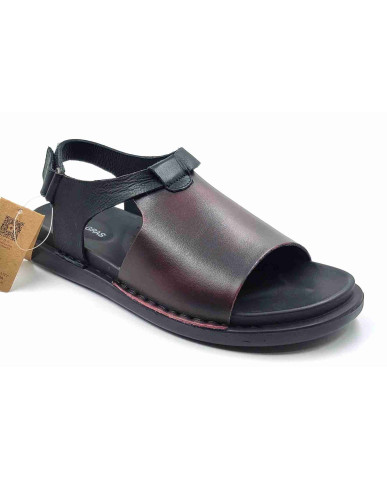 5732: Mardi Gras Burgundy Arog Slingback Sandal