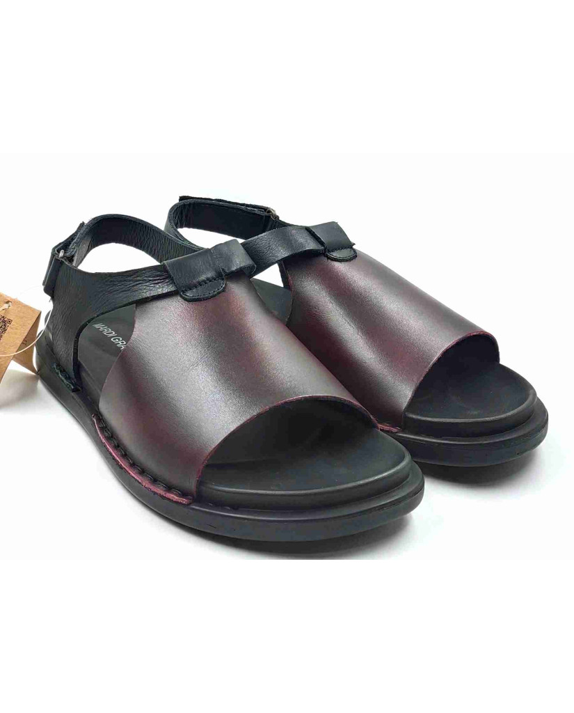 5732: Mardi Gras Burgundy Arog Slingback Sandal