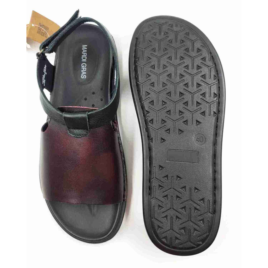 5732: Mardi Gras Burgundy Arog Slingback Sandal