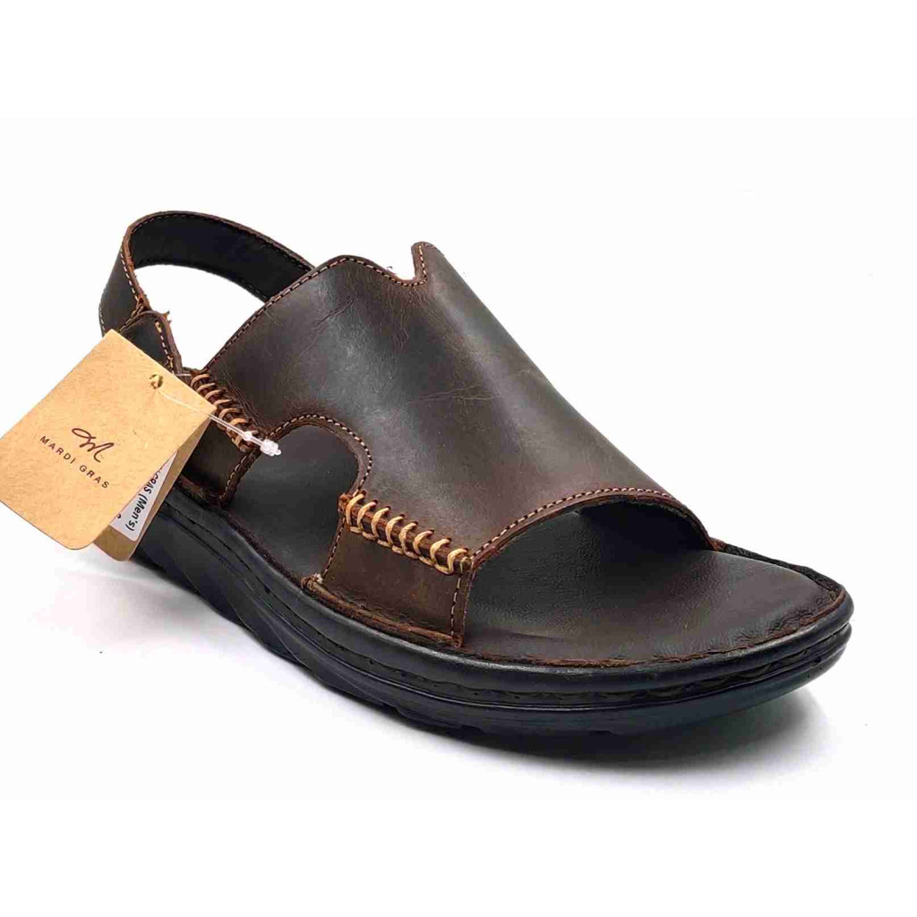 6491: Mardi Gras Brown Atlas Cut-Out Slingback Sandal 