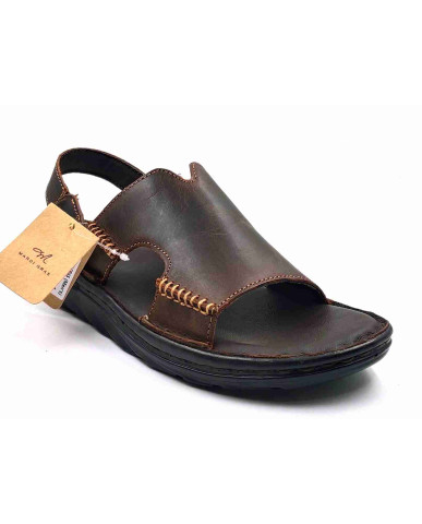 6491: Mardi Gras Brown Atlas Cut-Out Slingback Sandal 